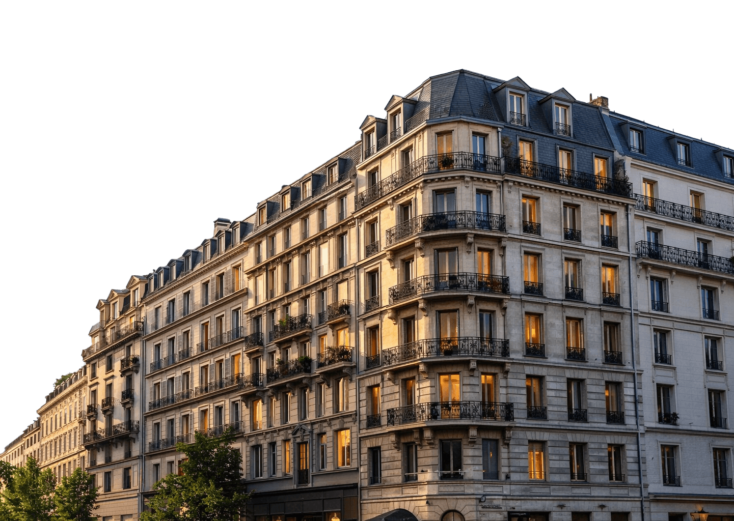 Gebäude einer Immobilienfassade