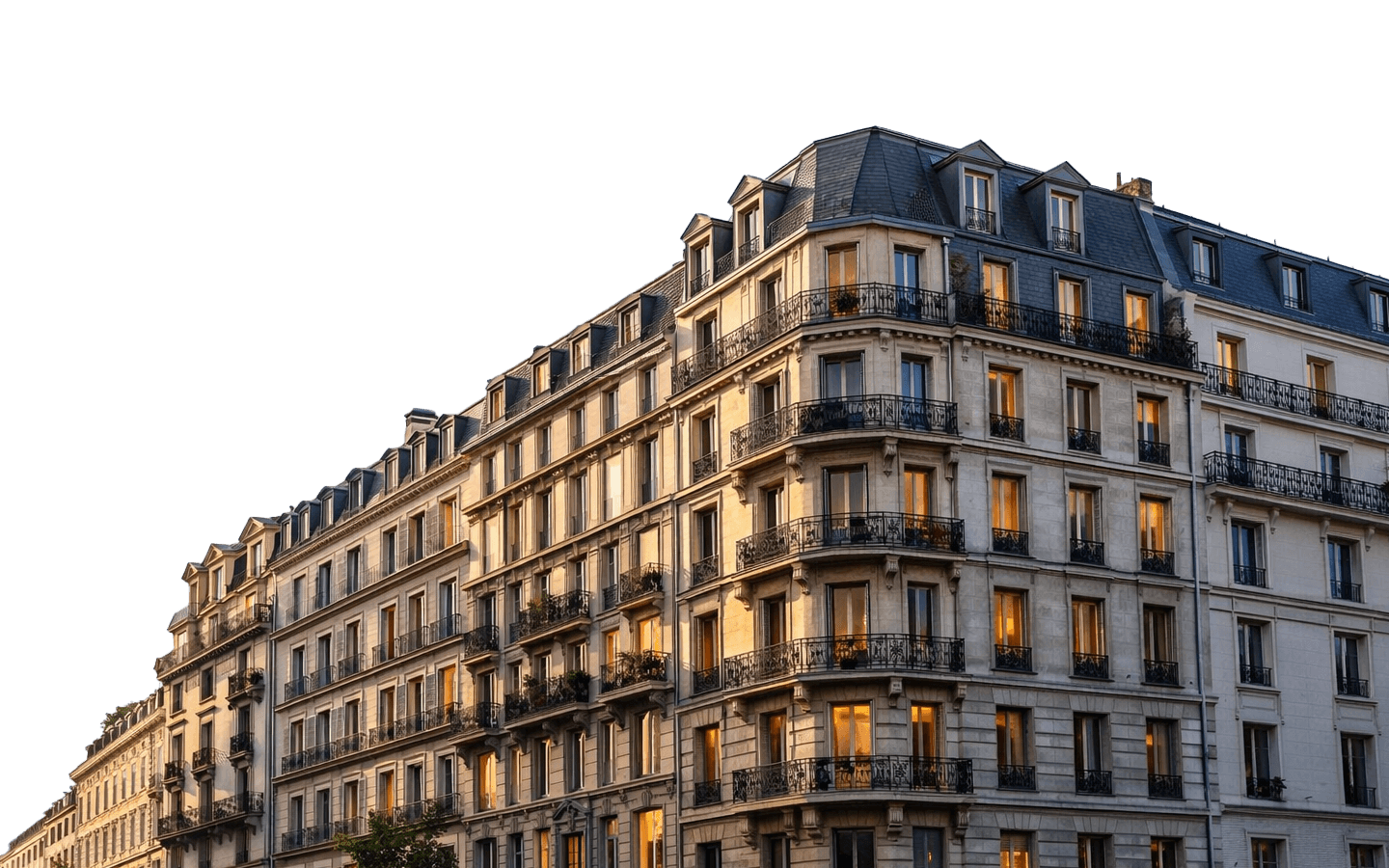 Gebäude einer Immobilienfassade